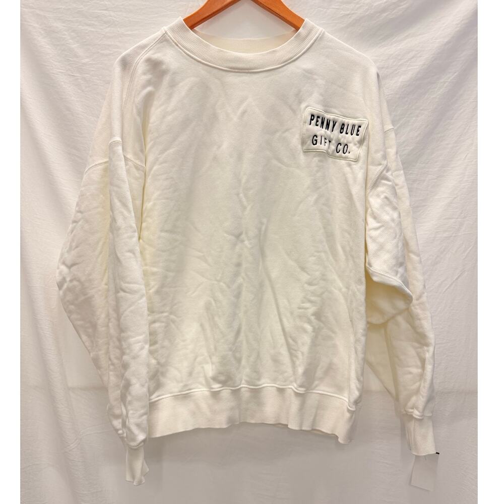 Elwood Off White Sweater Medium Cozy Lounge Warm Fall